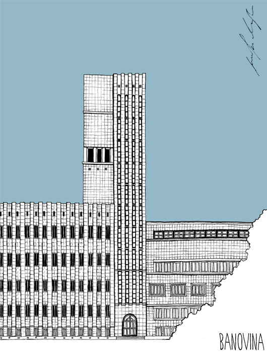 Jovana Radujko drawings for Codecentric project by Sonja Brstina, Gradnja