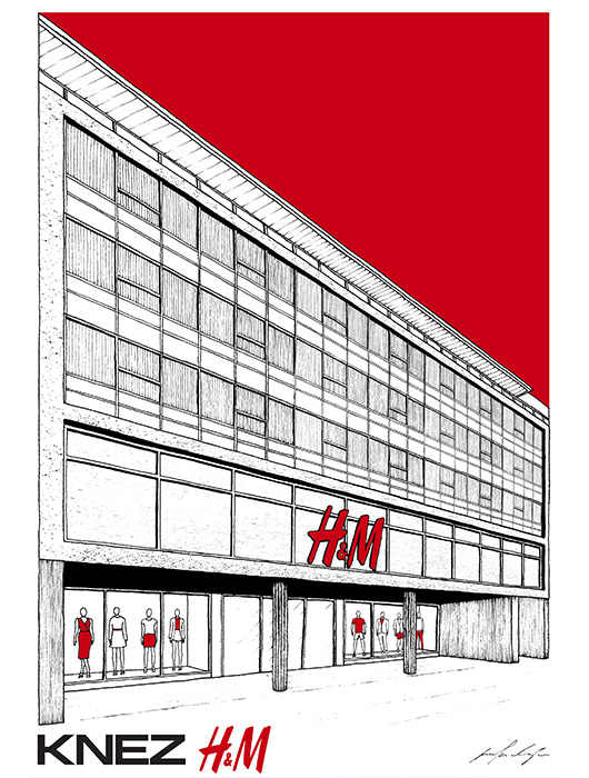 Jovana Radujko drawings for H&M x NewMediaTeam
