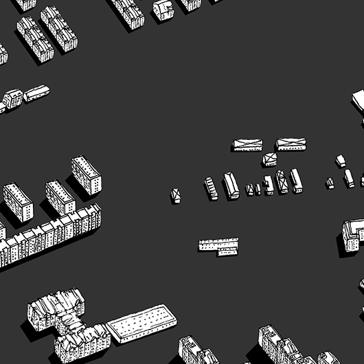 Map of New Belgrade drawing by Jovana Radujko