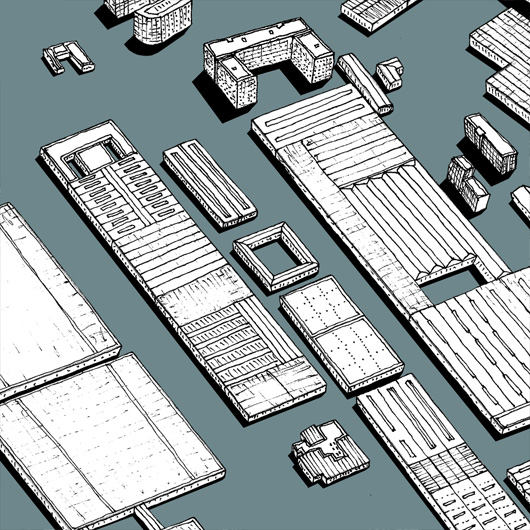 Map of New Belgrade drawing by Jovana Radujko