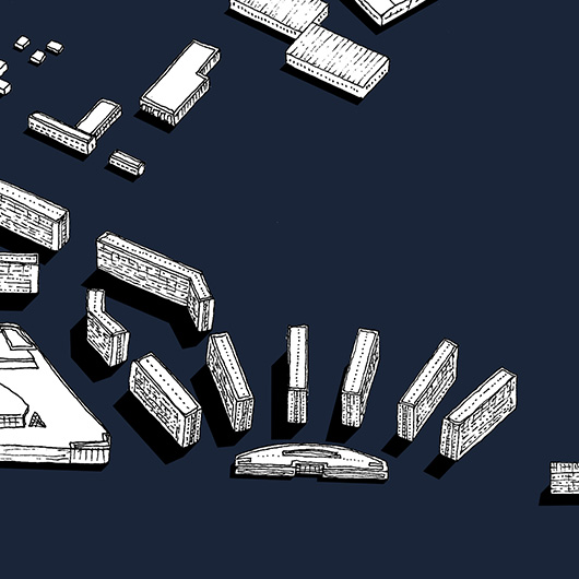 Map of New Belgrade drawing by Jovana Radujko
