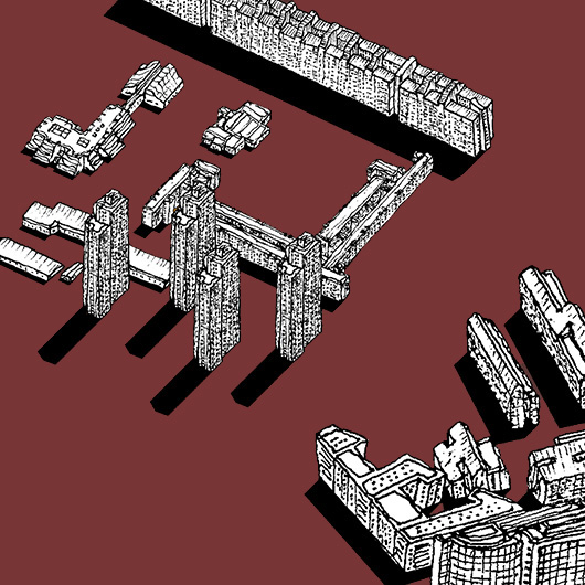 Map of New Belgrade drawing by Jovana Radujko
