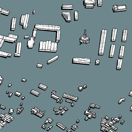 Map of New Belgrade drawing by Jovana Radujko