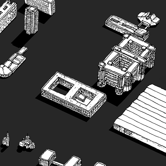 Map of New Belgrade drawing by Jovana Radujko